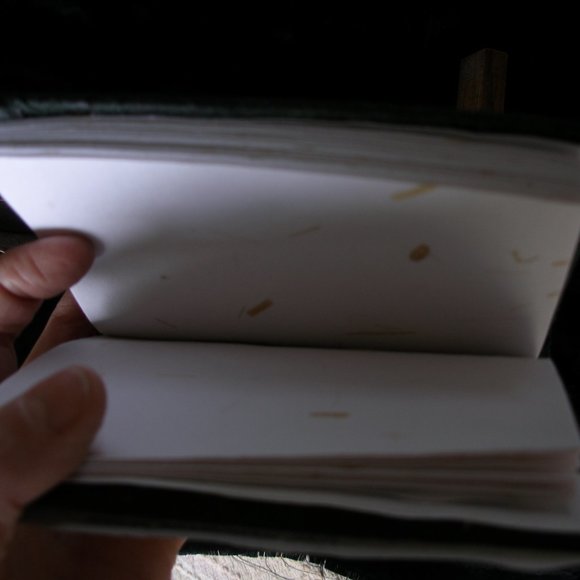 Krishna Crushed Gemstones Painted On Glass Handmade Blank Journal 5" Hindu Deity - Picture 5 of 12